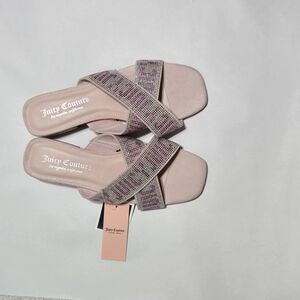 Juicy Couture Pink Sandals with Ruched Strap